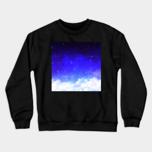 Night sky galaxy print Crewneck Sweatshirt